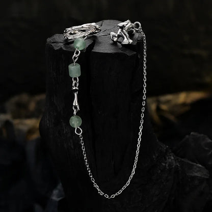 Lange Jade-Ohrmanschette E1152, 1 Stück