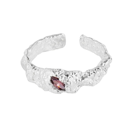 Robuster Ring mit Marquise-Zirkon R1191