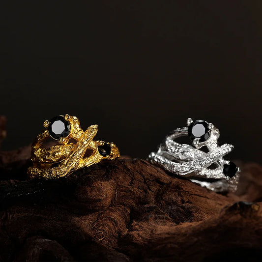 Klobiger Ring mit Alien-Textur R1249