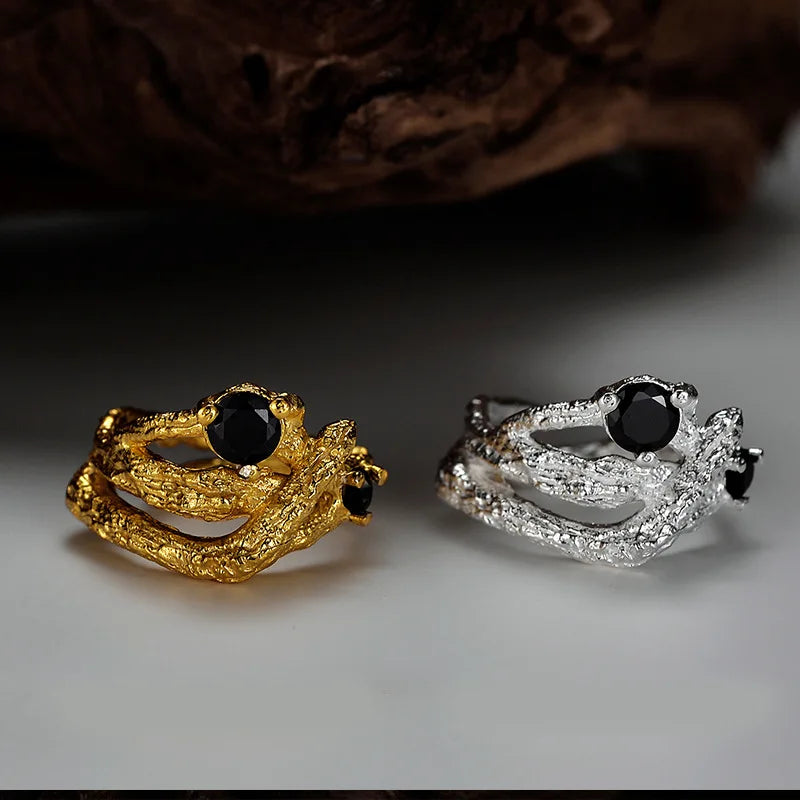 Klobiger Ring mit Alien-Textur R1249