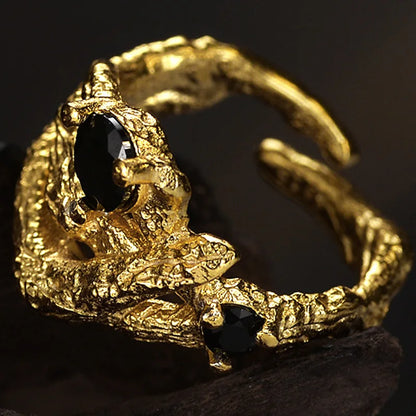 Klobiger Ring mit Alien-Textur R1249