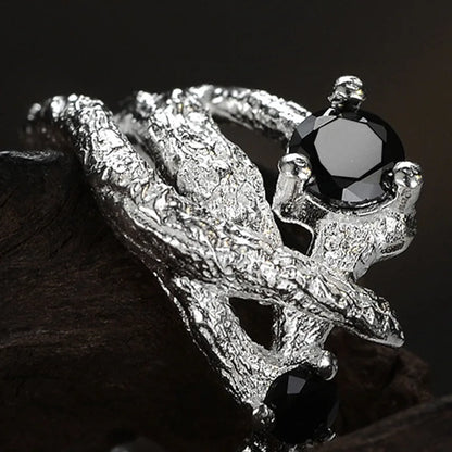 Klobiger Ring mit Alien-Textur R1249
