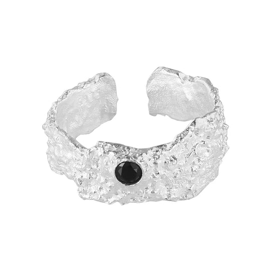 Mattierter, klobiger, unregelmäßiger Ring R1210
