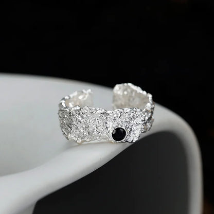 Mattierter, klobiger, unregelmäßiger Ring R1210