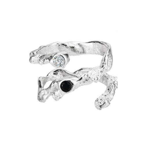 Alien-Ring mit Zirkonia-Verdrahtung R1209
