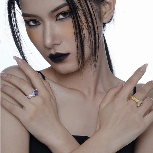 Ring mit mattiertem Zirkonia, R1251