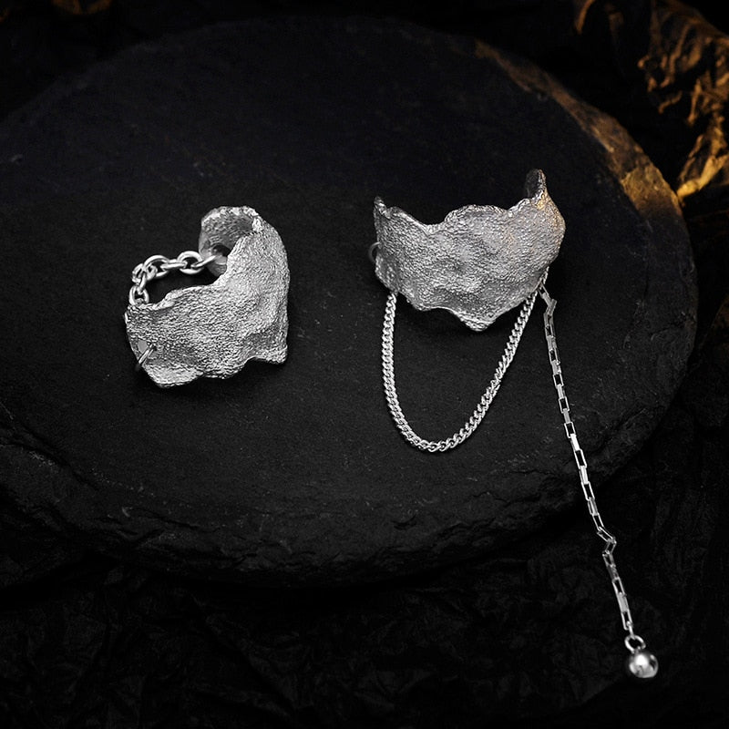 Breiter Kettenring mit matter Struktur R1260