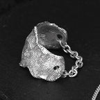 Breiter Kettenring mit matter Struktur R1260