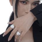 Breiter Kettenring mit matter Struktur R1260