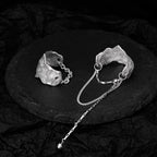 Breiter Kettenring mit matter Struktur R1260