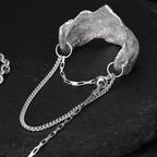 Breiter Kettenring mit matter Struktur R1260