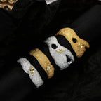 Unregelmäßiger Muster CZ Ring R1197