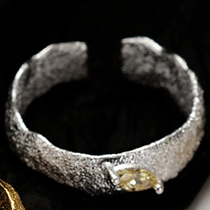Unregelmäßiger Muster CZ Ring R1197
