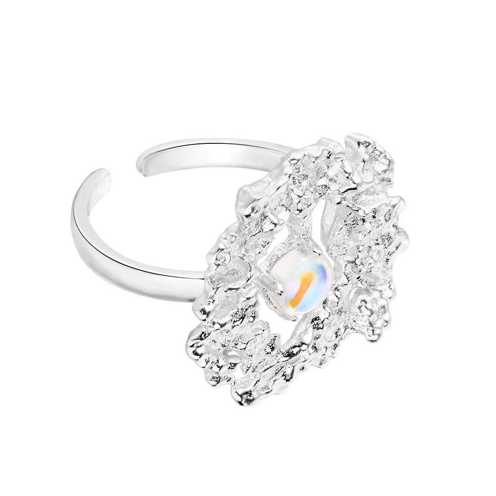 Mondstein Abstrakter Blumenring R1243