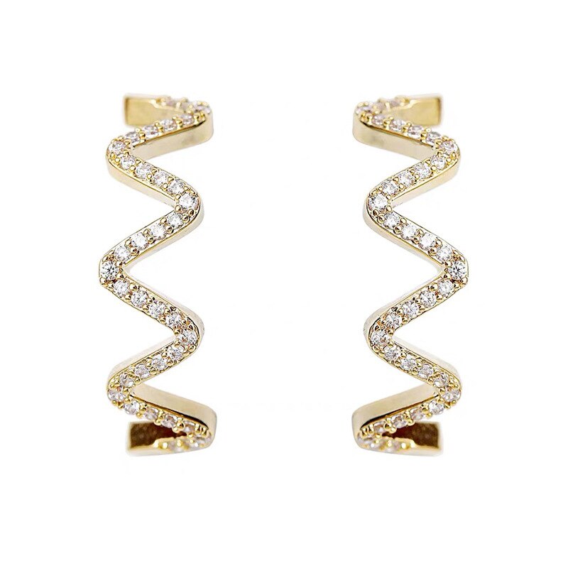 Filigrane Ohrringe mit gepflastertem Zirkonia E1002