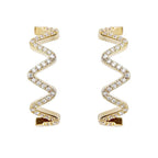 Filigrane Ohrringe mit gepflastertem Zirkonia E1002