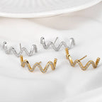 Filigrane Ohrringe mit gepflastertem Zirkonia E1002