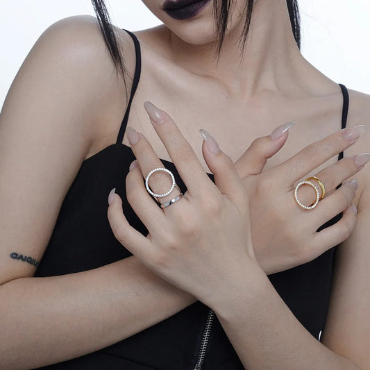 Halo-Ring mit gepflastertem Zirkonia R1222