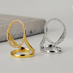 Halo-Ring mit gepflastertem Zirkonia R1222