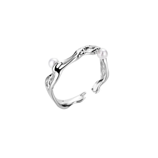 Perlen Grobmuster Ring R1186