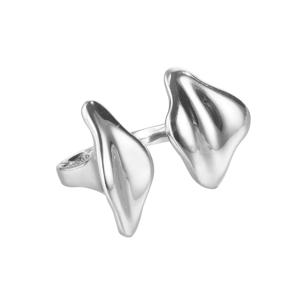 Polierter, klobiger, minimalistischer Ring R1005