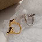 Polierter, klobiger, minimalistischer Ring R1005