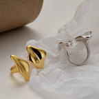 Polierter, klobiger, minimalistischer Ring R1005