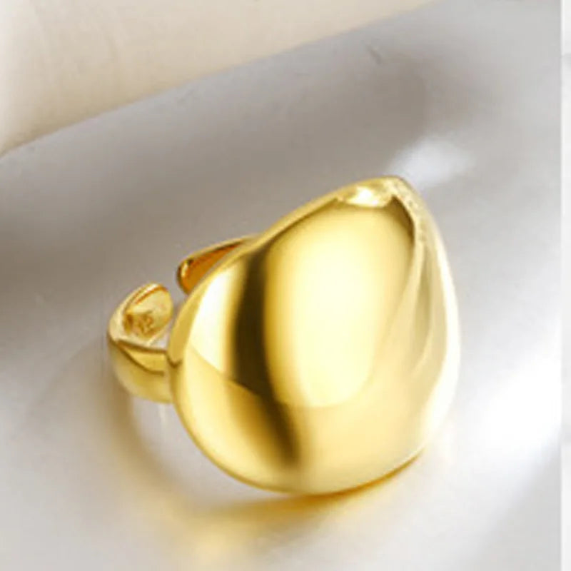 Polierter, klobiger, minimalistischer Ring R1018
