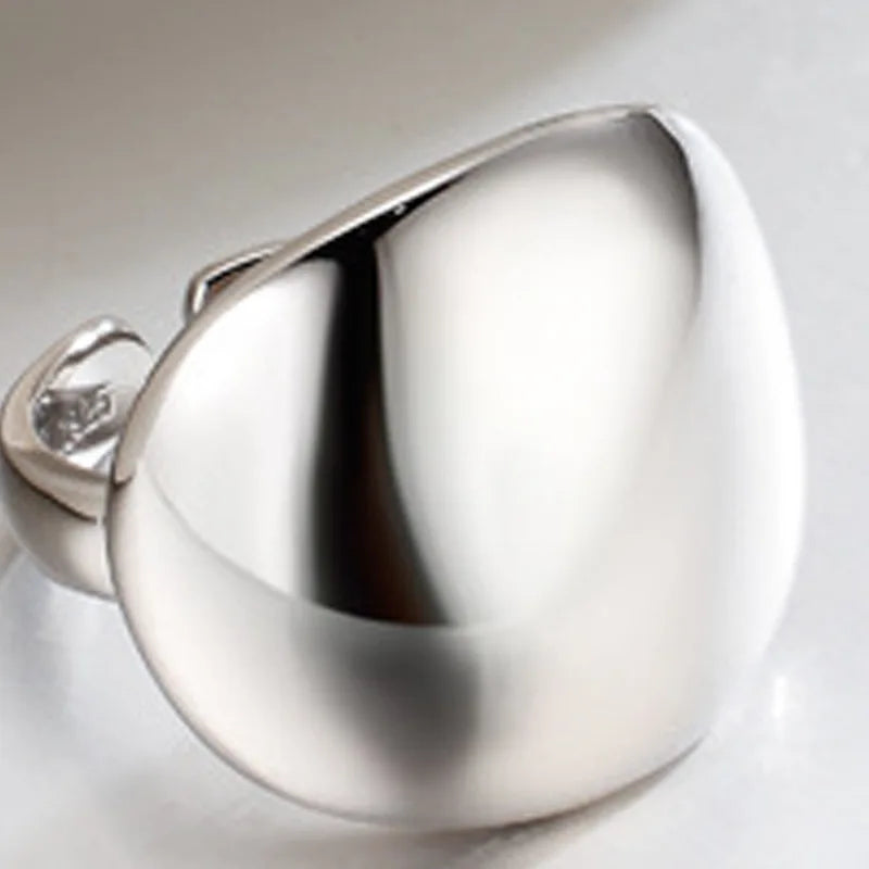 Polierter, klobiger, minimalistischer Ring R1018