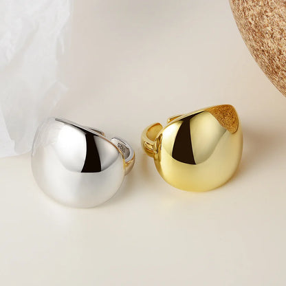 Polierter, klobiger, minimalistischer Ring R1018