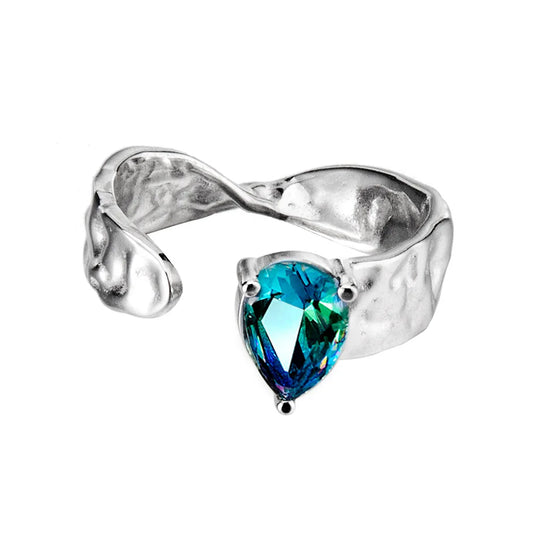 Unregelmäßiger Ring mit verdrehter Textur R1274