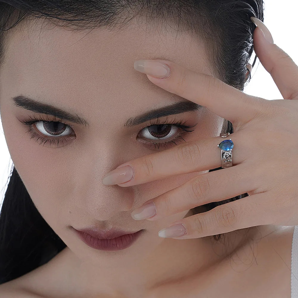 Unregelmäßiger Ring mit verdrehter Textur R1274