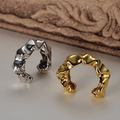 Offener Ring mit gedrehtem Muster R1082