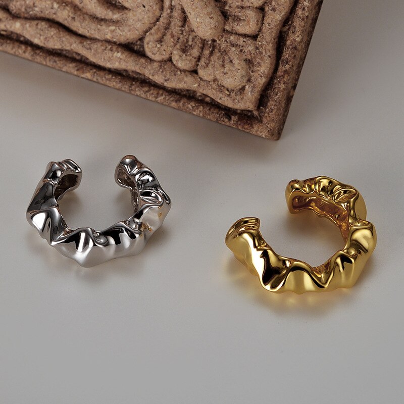 Offener Ring mit gedrehtem Muster R1082