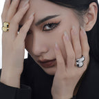 Breiter, klobiger Freiformring R1083