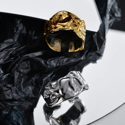 Breiter, flüssiger, unregelmäßiger Ring R1259