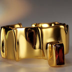 Granatring mit breiten Abschnitten R1069