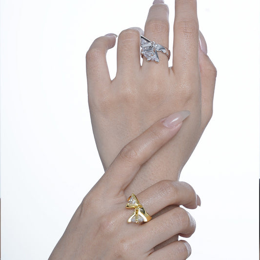CZ Blumen-Ring R1088