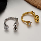 Unregelmäßiger Ring mit zerknitterter Textur R1091