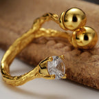 Unregelmäßiger Ring mit zerknitterter Textur R1091