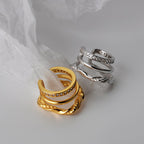 Gemusterte Draht-Mehrstrang-Ohrringe E1089 1 Stück