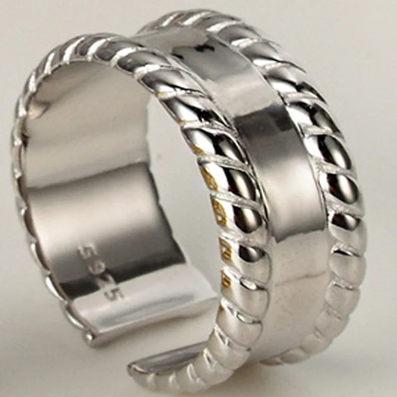 Breiter Ring mit Seilmuster R1142