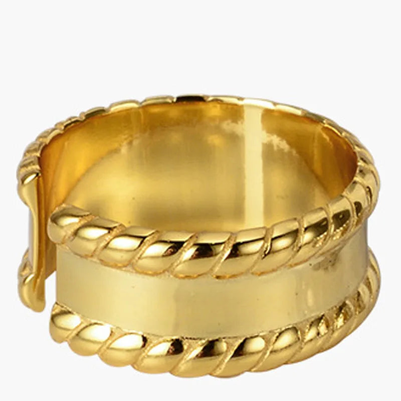 Breiter Ring mit Seilmuster R1142