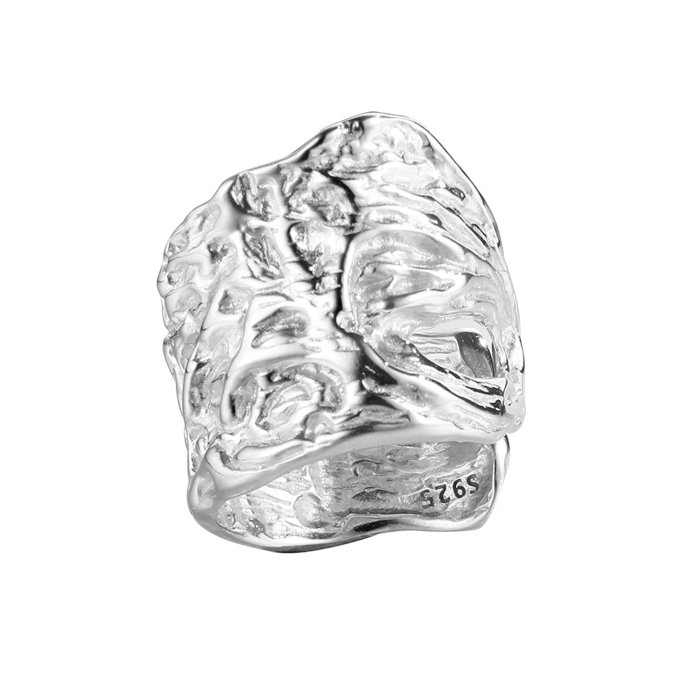 Breiter Ring mit robuster Textur R1040