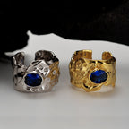 Saphir CZ Impressionistenring R1094