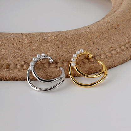 Muschelperlen Draht Ohrringe E1016 1 Stück
