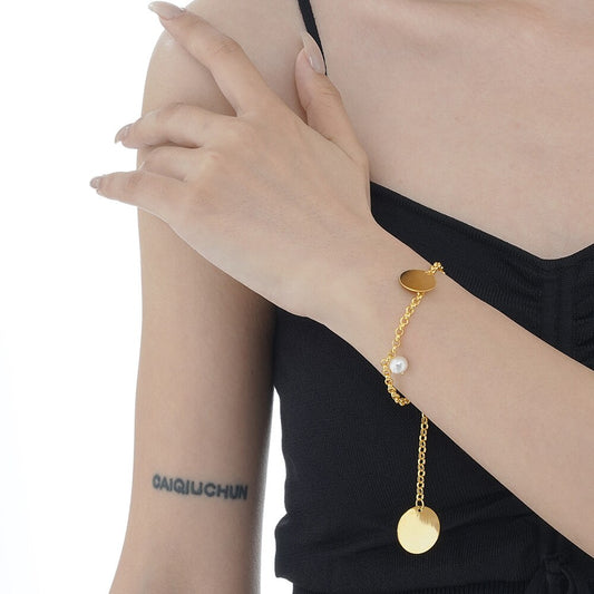 Scheiben Rolo Kettenarmband B1014