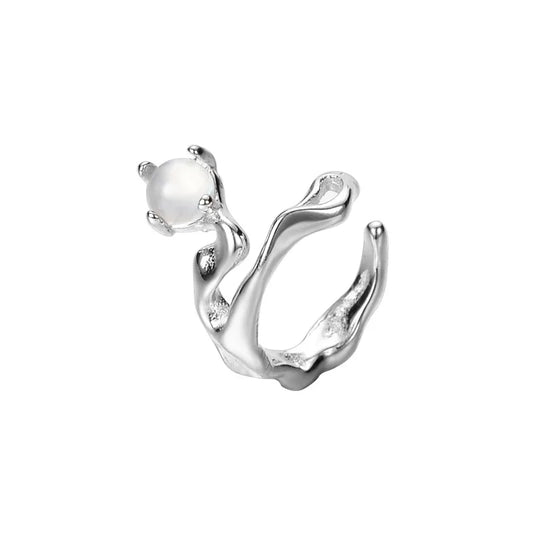 Achat-Blumen-Ohrmanschette E1120, 1 Stück