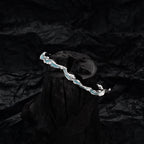 Alien Blau Emaille Scrunched Armreif B1011