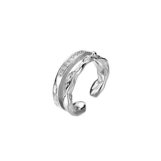 Ohrmanschette mit Zirkonia-Pavé E1115, 1 Stück